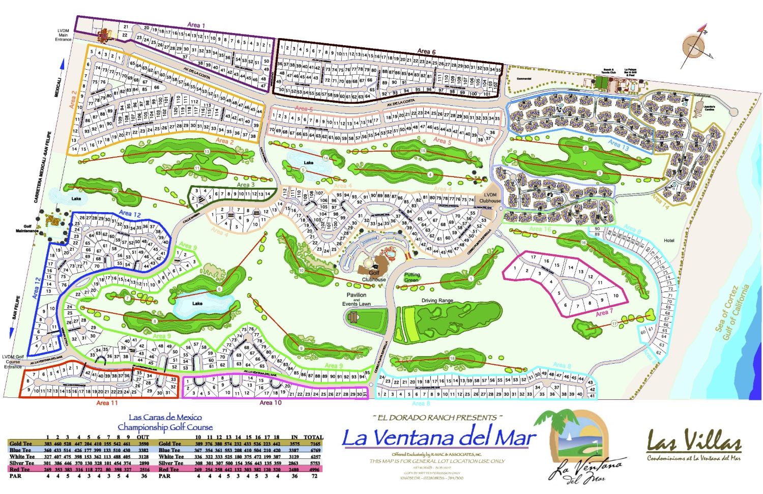 Plano de áreas de La Ventana del Mar
